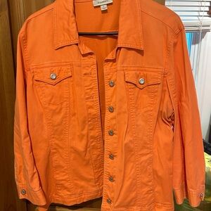 Orange Denim Jacket - size XL